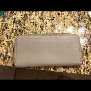 Grey full-zip wallet.